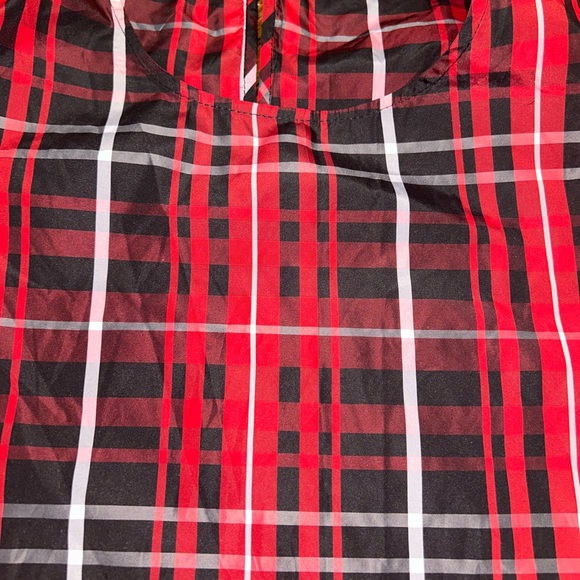 Valentines Day Never Worn Zara Plaid Top Large Blouse - Picture 3 of 5